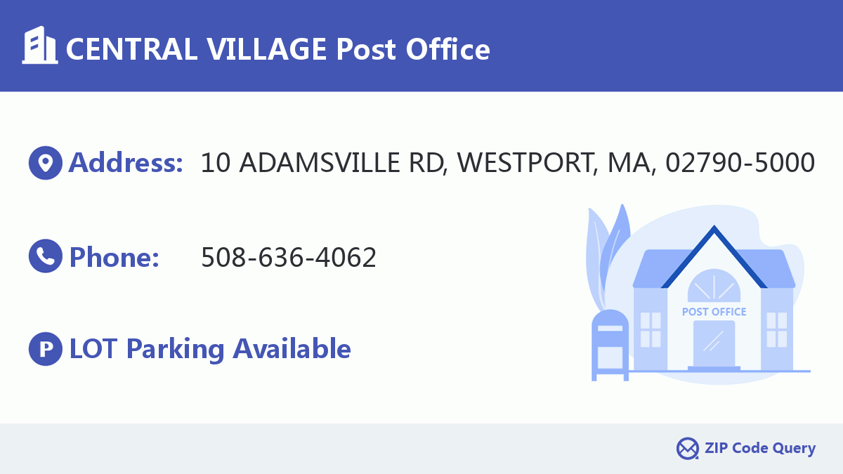 Post Office:CENTRAL VILLAGE