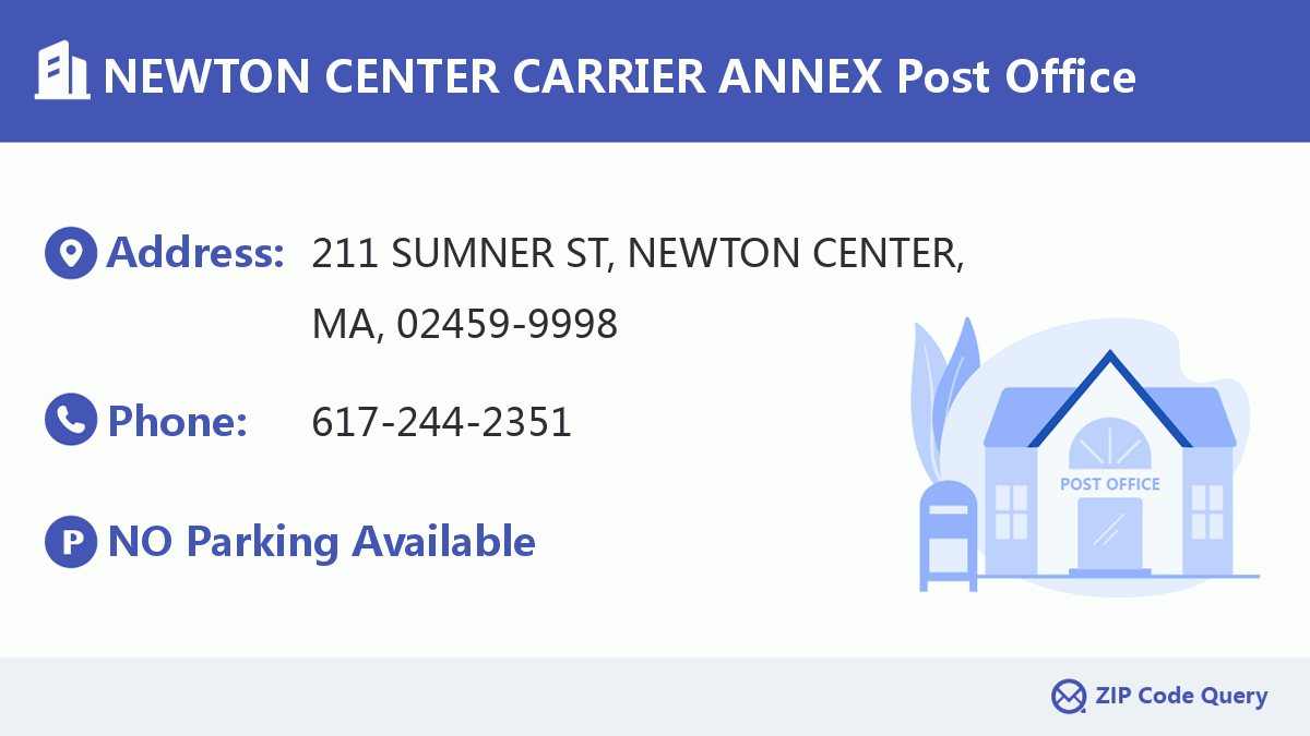 Post Office:NEWTON CENTER CARRIER ANNEX