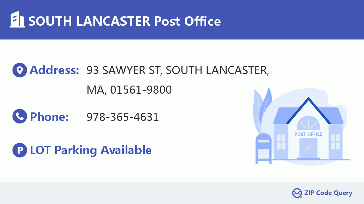 Post Office:SOUTH LANCASTER