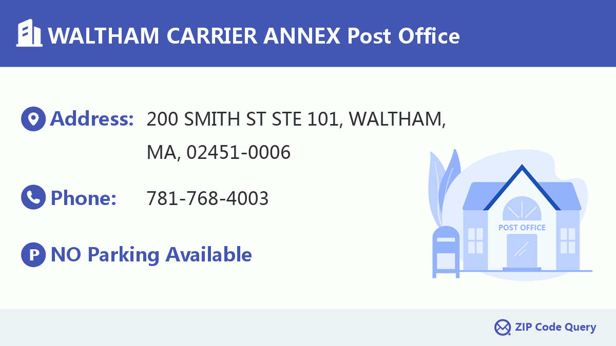 Post Office:WALTHAM CARRIER ANNEX