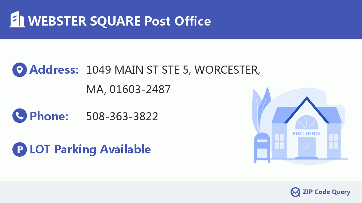 Post Office:WEBSTER SQUARE