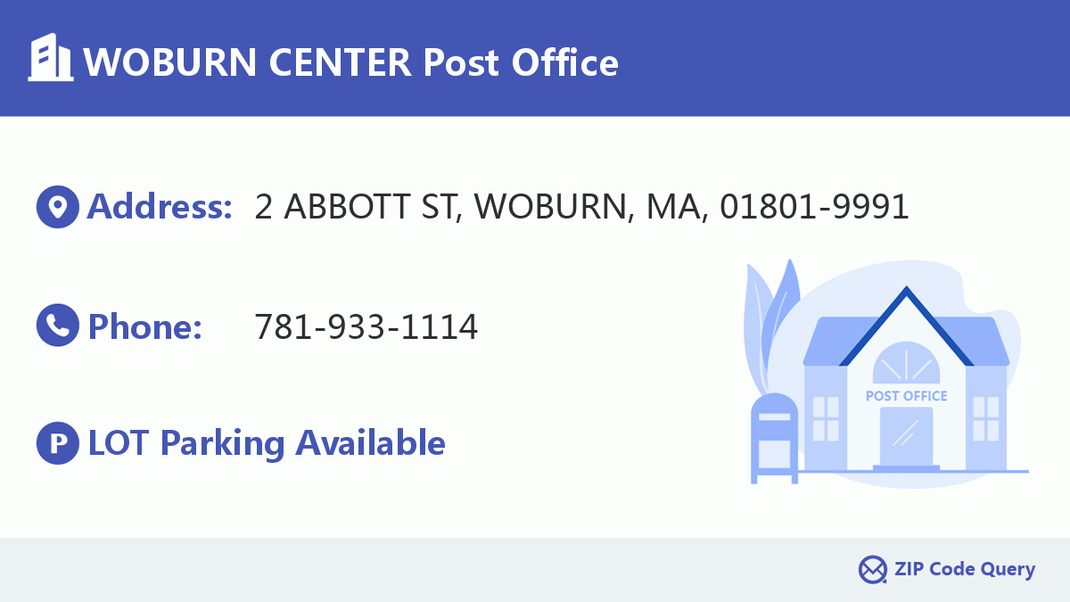 Post Office:WOBURN CENTER